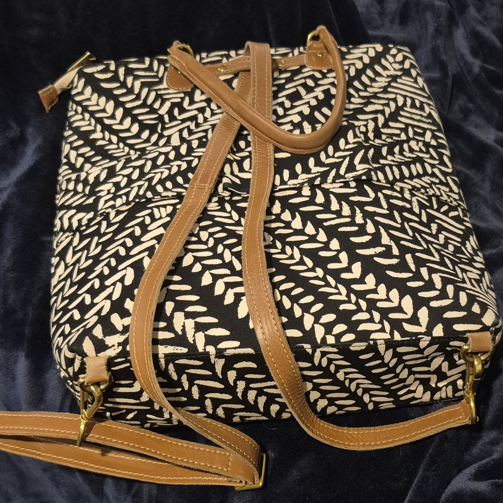 Sseko Kawa Convertible Canvas Leather Backpack/Bag - Picture 5 of 6